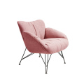 Modern design comfortable soft sponge pink chair home furniture set bedroom relaxing sofa chair